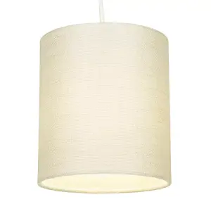 Contemporary and Sleek Cream Linen Fabric 6 Cylindrical Lamp Shade 60w Maximum