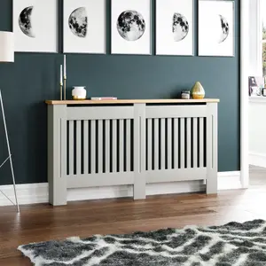 Vida Designs Arlington Large Grey MDF Radiator Cover