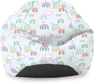 rucomfy Printed Indoor Rainbow Sky Kids Classic Beanbag