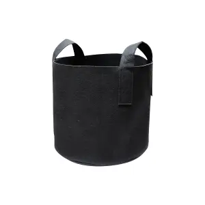 Verve Black Round Planter, Pack of 3 (H)35cm (W)33cm