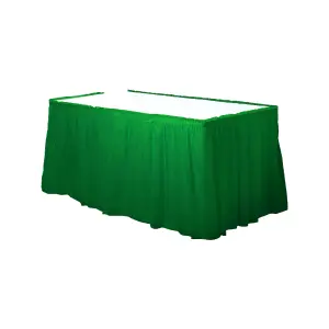 Amscan Rectangular Plastic Tablecover (Pack Of 12) Festive Green (137cm x 274cm)