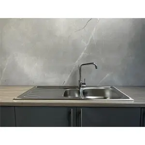 Liquida NR150SS 1.5 Bowl Reversible Inset Stainless Steel Kitchen Sink