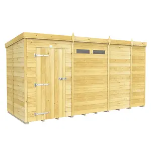 DIY Sheds 13x5 Pent Security Shed - Single Door