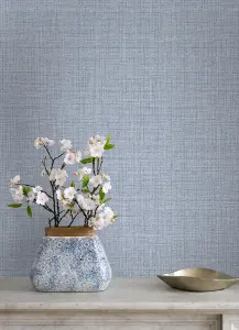 NuWallpaper NUS4997 Blue Lansdowne Peel & Stick Wallpaper, Blue