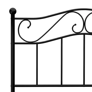 Berkfield Bed Frame Black Metal 90x200 cm