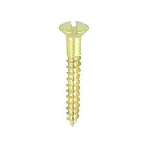 TIMCO Solid Brass Round Head Woodscrews - 6 x 1 (200pcs)