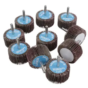 Flap Wheel Disc Shaft Mounted Abrasive Sanding Drill 50mm 80Grit 10PK AT446