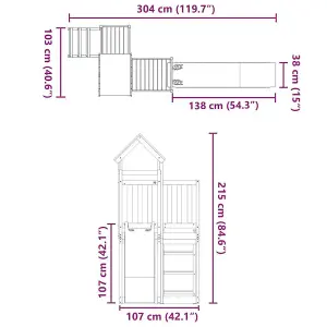 Berkfield Outdoor Playset Impregnated Wood Pine