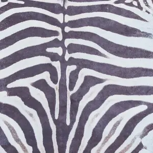 Faux Zebra Print Black White Abstract Animal Modern Cowhide Rug for Living Rug for Living Room and Bedroom-155cm X 195cm