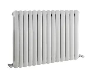 Horizontal Double Panel Radiator - 635mm x 863mm - 3129 BTU - Gloss White