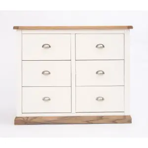 Tropea 6 Drawer Chest of Drawers Chrome Cup Handle