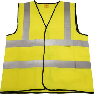 High Visibility Medium Yellow Waistcoat for Road Builders and Contractors