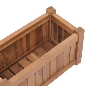 Berkfield Raised Bed 50x25x25 cm Solid Teak Wood