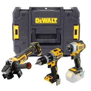 Dewalt DCK384 18v XR Brushless DCD796 Drill DCF887 DCG405 Grinder Bare + TSTAKs