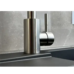 Reginox Salina BN Single Lever Square Neck Brushed Nickel Kitchen Mixer Tap