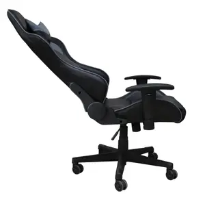 Senna Office Chair with Wheels in Black / Grey