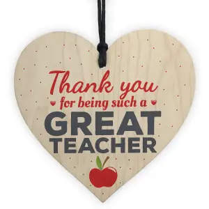 Red Ocean Thank You Gifts Teacher Gift Wooden Heart Leaving Goodbye Teaching Assistant Nursery School Present