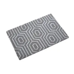 Maison by Premier Grey Coir Geo Doormat