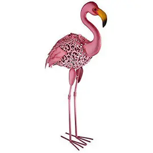 Solar Powered Pink Flamingo Garden Ornament Outdoor Silhouette Light Decor