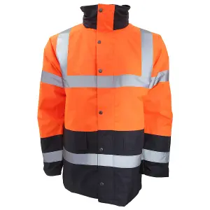 Portwest Mens Hi-Vis Waterproof Contrast Panel Traffic Jacket