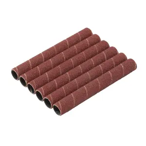 Draper Aluminium Oxide Sanding Sleeves, 12.7 x 115mm, 80 Grit (Pack of 6) 08364