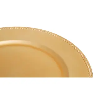 Maison by Premier Dia Gold Finish Dotted Charger Plate