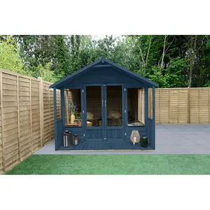 4Life 8x12 Pressure Treated Double Door Apex Summerhouse No