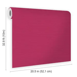 Envy Stitch Please Raspberry Pink Plain Wallpaper