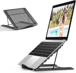 Laptop Stand,Foldable Portable Ventilated Desktop Laptop Holder,Universal Lightweight&Adjustable Ergonomic Tray Mount Compatible