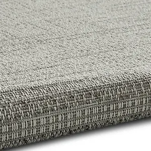 Plaid Flat Weave Easy Clean Rug - Silver - 120x170