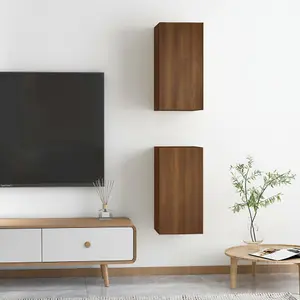 Berkfield TV Cabinets 2 pcs Brown Oak 30.5x30x60 cm Engineered Wood