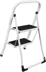 MantraRaj 2 Step Ladder Folding Step Stool Multi-Use Ladder for Household, Kitchen, Office Heavy Duty Handgrip Anti Slip Pedal