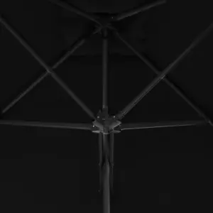 Berkfield Outdoor Parasol with Steel Pole Black 300x230 cm