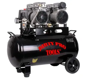 Dirty Pro Tools Low Noise Silent 50 litres Air Compressor Oil Free