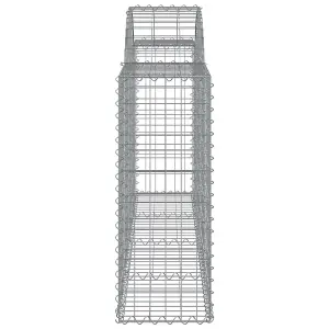 Berkfield Arched Gabion Baskets 6 pcs 200x30x80/100 cm Galvanised Iron