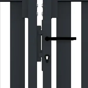 Berkfield Double Door Fence Gate Steel 306x150 cm Anthracite