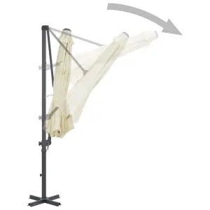 Berkfield Cantilever Umbrella with Aluminium Pole Sand 300 cm