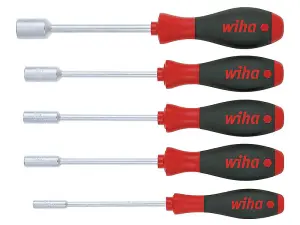 Wiha 01034 SoftFinish Hex Nut Driver Set 5 Piece WHA01034