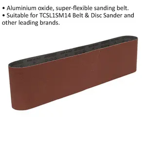 High-Quality 100mm x 915mm Sanding Belt - 80 Grit Aluminium Oxide for Smooth Finishes