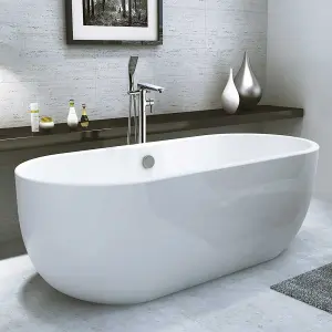 Luxury 1415mm White Double Ended Bath