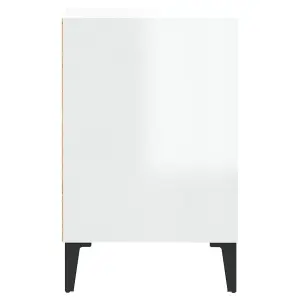 Berkfield TV Cabinet High Gloss White 100x35x55 cm Engineered Wood