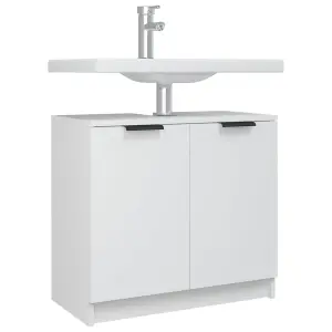 Berkfield Bathroom Cabinet White 64.5x33.5x59 cm Engineered Wood