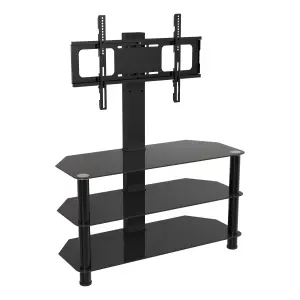 AVF Classic 1m Glass Corner TV Stand for TVs 32-60" - Black