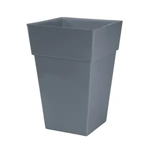 simpa 2PC Moda Milano 28L Slate Grey Plastic Planters.