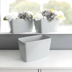 Wham Set 4 Studio 30cm Rectangular Plastic Trough Cool Grey