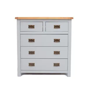 Argenta 5 Drawer Chest of Drawers Bras Drop Handle