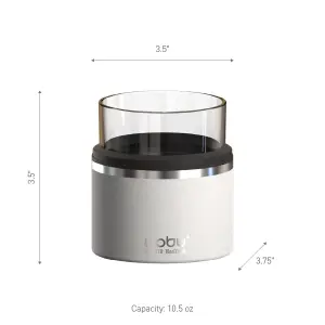 Whiskey Glass with Insulated Stainless Steel Sleeve 311ml White