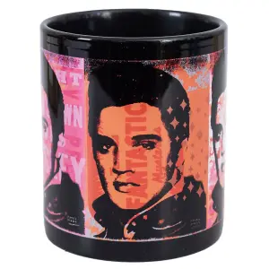 Elvis Presley Mug Black/Multicoloured (One Size)