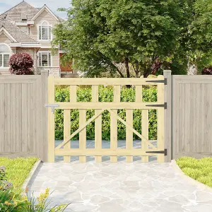 Outdoor Entrance Gate Picket Style for Patios and Yards W 120cm H 90cm