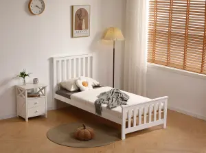 3ft Oxford Bed (White) with Trundle Set